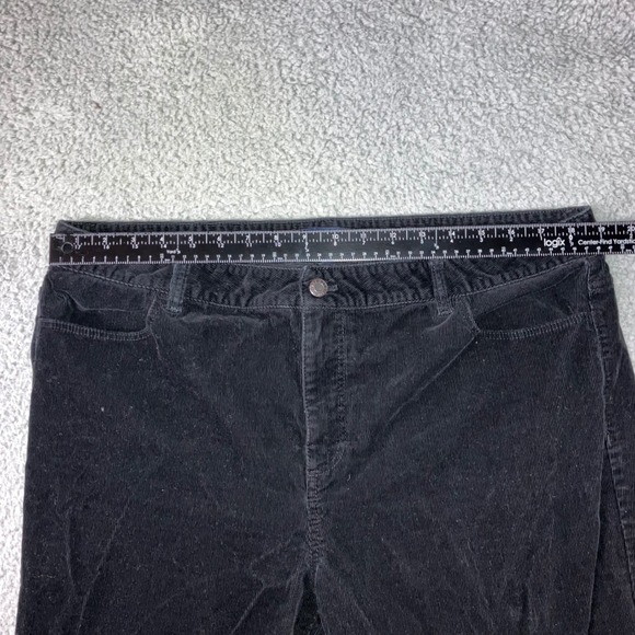 Talbots Heritage Corduroy‎ Pants Women 18 High Rise Bootcut Black Minimalist - Picture 3 of 11